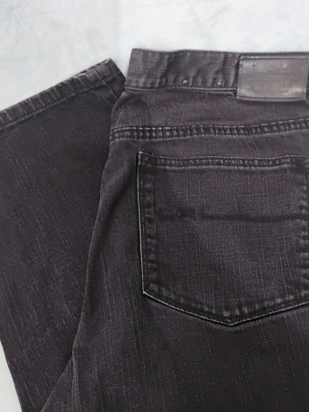 LRL Lauren Jeans Ralph Lauren Womens 16 Black Denim Modern Slim Classic N